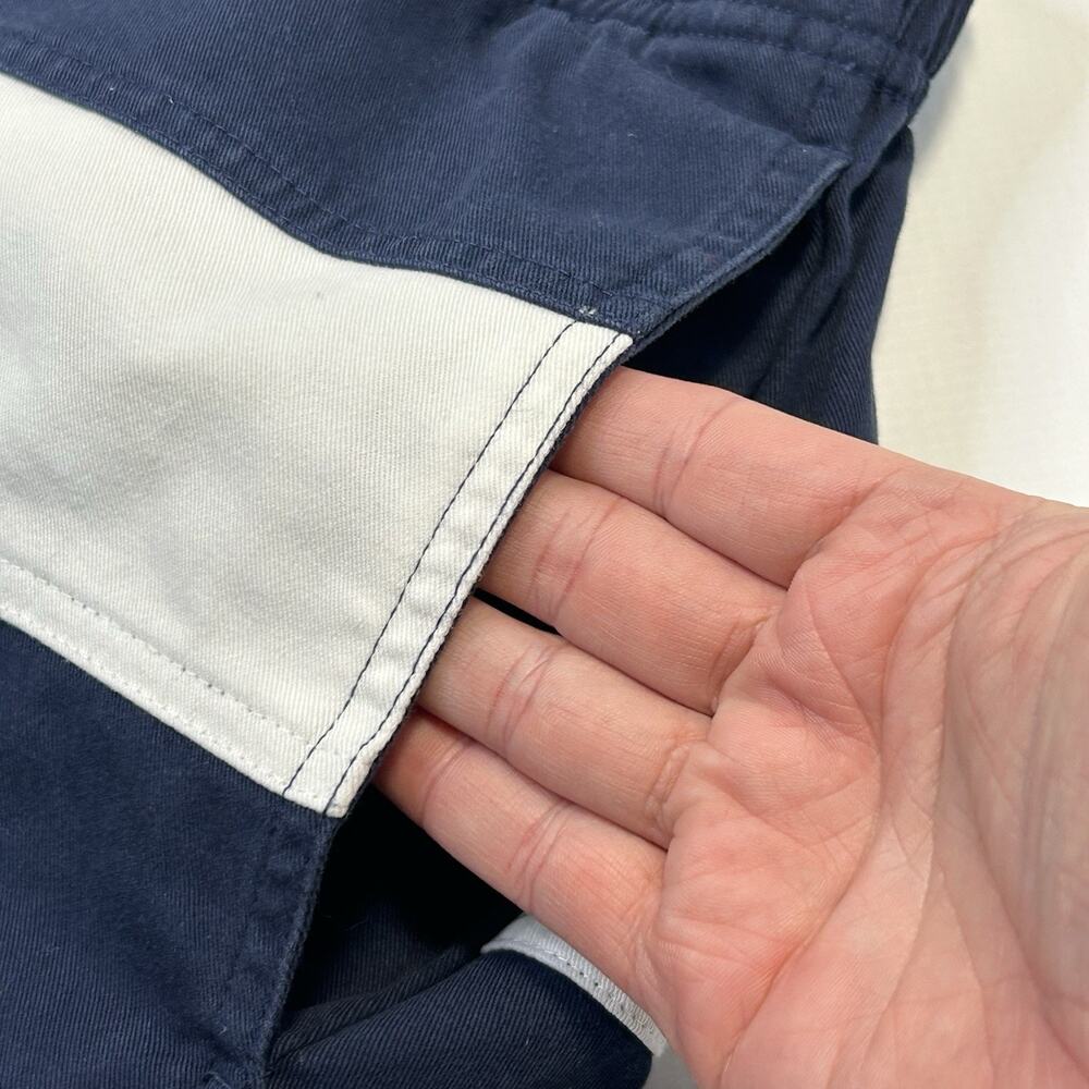 AYR Mens XL Cotton Shorts Chino Pull On Drawstring Waist 5.5" Blue Rugby Stripe - Picture 6 of 12